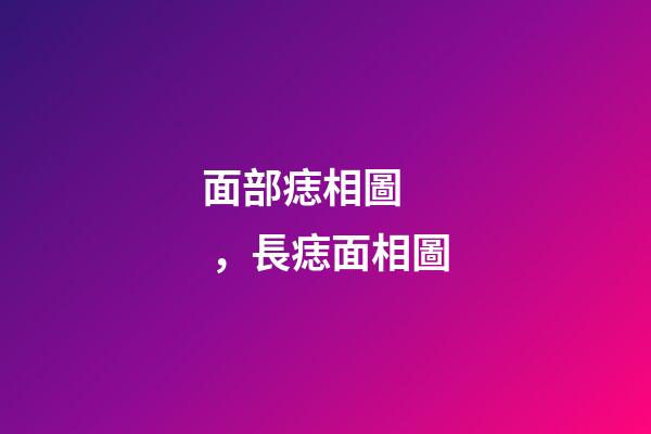 面部痣相圖，長痣面相圖